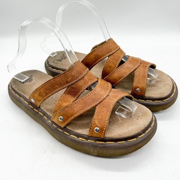 Dr. Martens Shoes - Dr. Martens Platform Sandals Brown Leather Shoes 90's Y2K That Girl Doc Marten